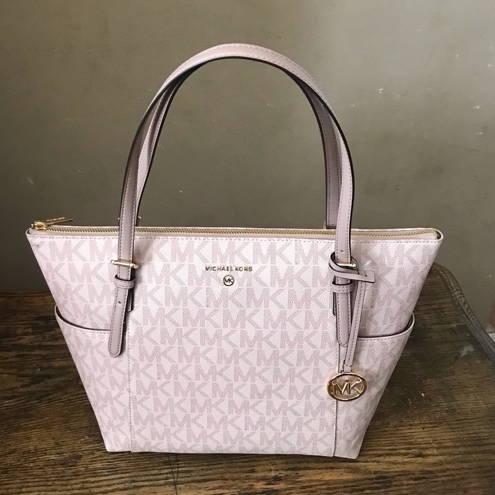 New Michael Kors pink logo tote bag